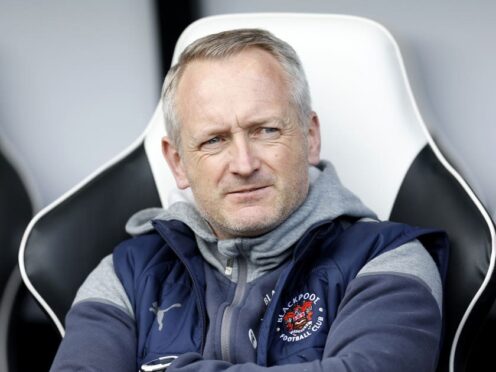 Blackpool manager Neil Critchley (Nigel French/PA)