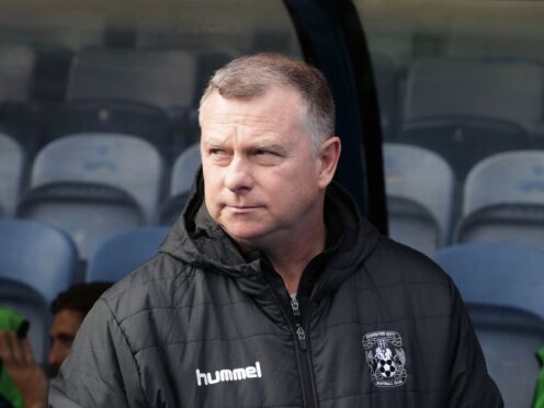 Coventry boss Mark Robins believes criticism of Manchester United has been misplaced (Ian Hodgson/PA)