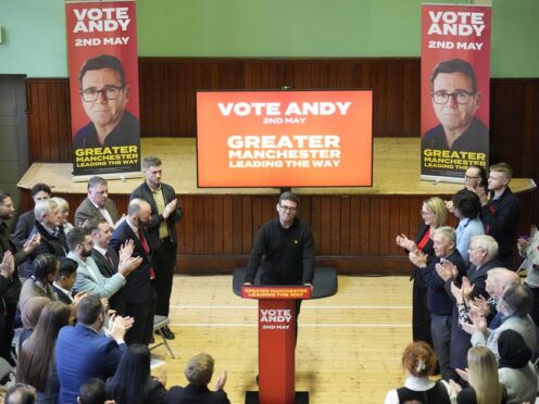 Andy Burnham speaking during the launch of his campaign for re-election as mayor of the Greater Manchester Combined Authority, at the Salford Lads Club (Danny Lawson/PA)