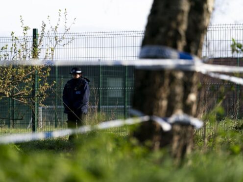 Police have carried out searches of Rowdown Fields in New Addington, south London, as part of a murder investigation after human remains were found (Jordan Pettitt/PA)