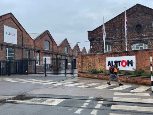 Production lines at Alstom’s Derby site stopped work on new trains last month due to a lack of orders (Matthew Cooper/PA)