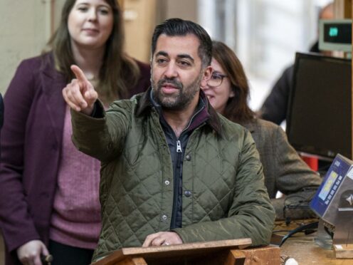 Humza Yousaf was questioned over the departure of the bosses of CalMac and Ferguson Marine within a week (Jane Barlow/PA)