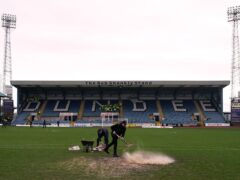 Dundee’s Dens Park pitch has been waterlogged several times this season (Andrew Milligan/PA)