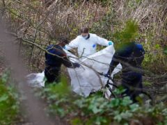 Police and forensic officers at Kersal Dale, near Salford, Greater Manchester (Peter Byrne/PA)