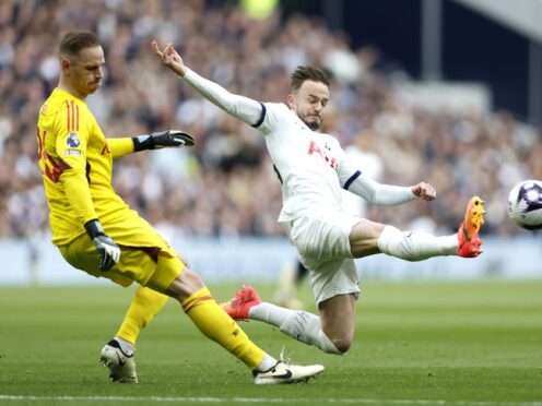 James Maddison wants Tottenham to be in the Premier League title race next season (Nigel French/PA)