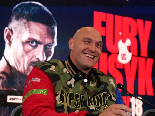 Tyson Fury is planning a future fight with Anthony Joshua if he ‘keeps winning’ (Owen Humphreys/PA)