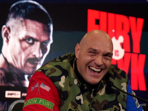 Tyson Fury fights Oleksandr Usyk on May 18 (Owen Humphreys/PA)