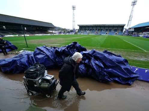 The Dens Park pitch was waterlogged (Andrew Milligan/PA)