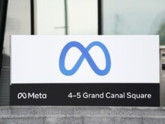 The Meta logo outside the company’s headquarters in Dublin (Brian Lawless/PA)