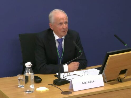 Alan Cook, former independent non-executive director and managing director of Post Office Ltd, giving evidence to the inquiry (Post Office Horizon IT inquiry/PA)