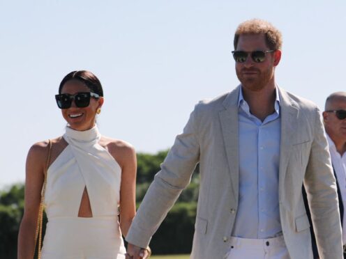 The Duke and Duchess of Sussex at a charity polo event in Florida (Yaroslav Sabitov/PA)