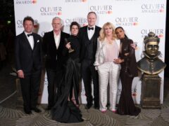 (2nd left to right) Stephen Daldry, Kate Trefry, Justin Martin and Sonia Friedman were presented with the best new entertainment or comedy play Olivier (PA)