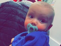 Seven-month-old Charlie Goodall died in hospital after being found unresponsive in the bath at his home in Chilton, County Durham, in February 2022 (Durham Constabulary/PA)