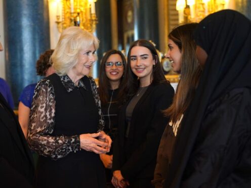 Queen Camilla meets young Changemakers (Yui Mok/PA)
