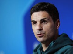 Mikel Arteta is determined for Arsenal to win the Premier League (Nick Potts/PA)