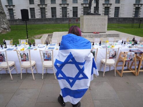 The Empty Seder Table installation (Lucy North/PA)