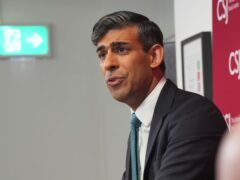 Rishi Sunak said his party would maintain the two-child benefit limit if it won the next election (Yui Mok/PA)