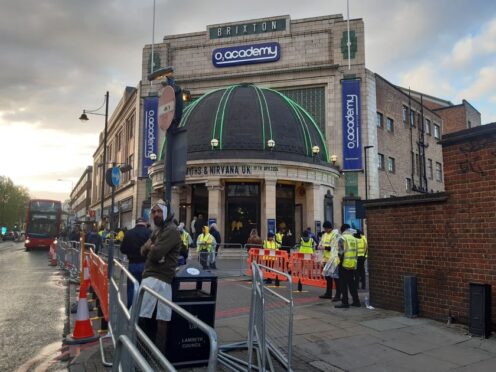 A heavy security presence as the O2 Brixton Academy reopened its doors (Helen William/PA)