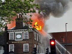 The scene of the fire at the Burn Bullock in Mitcham (David Bell/Mitcham Cricket Club)