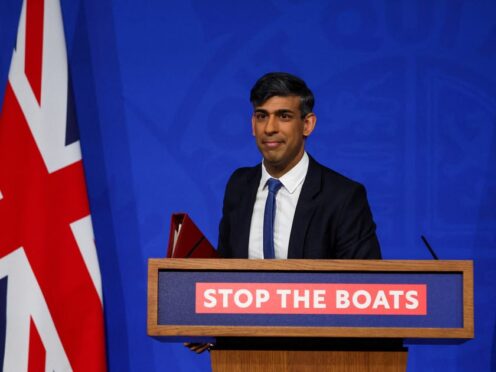 Prime Minister Rishi Sunak has pledged to ‘stop the boats’ (PA)