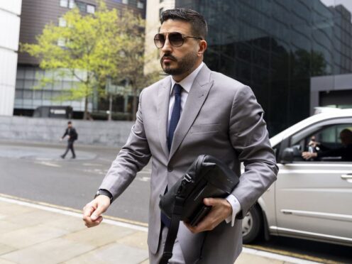 Saif Alrubie arrives for an earlier hearing at Southwark Crown Court in London (Jordan Pettitt/PA)