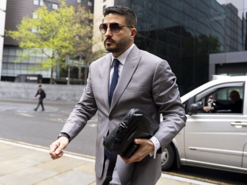 Saif Alrubie arrives at Southwark Crown Court in London (Jordan Pettitt/PA)