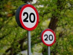New 20mph road signs in Brynawel, Wales (Ben Birchall/PA)