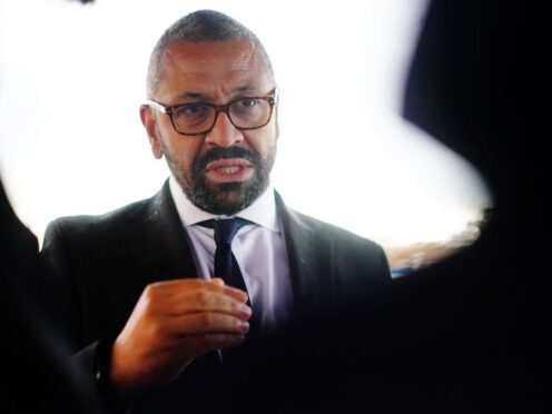 A postponed meeting between James Cleverly and Irish justice minister Helen McEntee was due to a ‘genuine diary clash’ (Victoria Jones/PA)