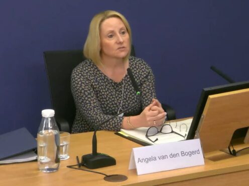 Angela van den Bogerd was giving evidence for a second day at the inquiry (Post Office Horizon IT Inquiry/PA)