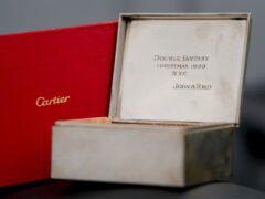 The silver Cartier box will be offered at auction on May 15 (Gareth Fuller/PA)