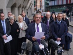 Gary Furlong, the father of Reading terror attack victim James Furlong, issues a statement outside the Old Bailey (Yui Mok/PA)