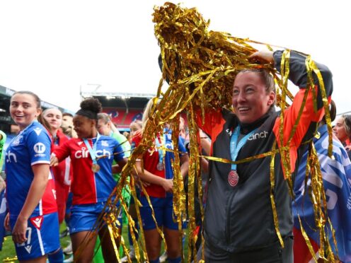 Crystal Palace manager Laura Kaminski sealed promotion in her first season in charge (Rhianna Chadwick/PA)