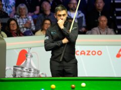 Ronnie O’Sullivan had looked out of sorts early in the match before fighting back after the mid-session interval (Martin Rickett/PA)