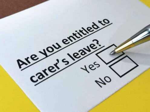 From Saturday carer’s leave will become a legal entitlement (Alamy/PA)