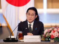 Japan’s Prime Minister Fumio Kishida takes part in US-Japan talks in Washington (Luis M Alvarez/AP)