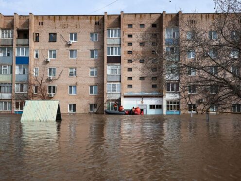 Streets have been flooded in Orenburg, Russia (AP)