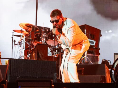 Damon Albarn of Blur performs during the the first weekend of the Coachella Festival in California on Saturday (Amy Harris/Invision/AP)