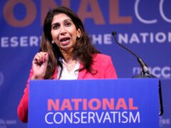 The UK lacks the ‘political will’ to leave the European Convention on Human Rights, former home secretary Suella Braverman told a conference in Brussels as Belgian police moved to shut the event down (Virginia Mayo/AP)