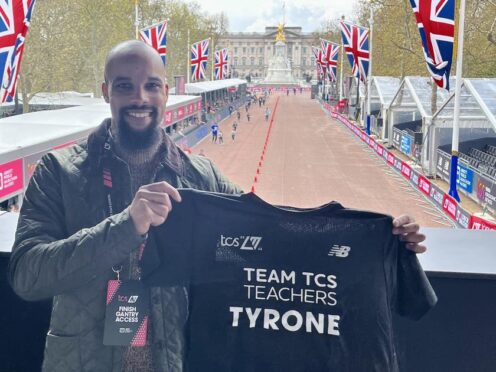 Tyrone West, the principal at Milton Keynes Primary Pupil Referral Unit, is one of 15 Team TCS Teachers taking part in the TCS London marathon (Handout/PA)