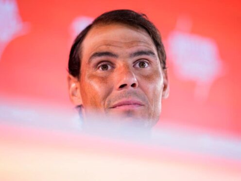 Rafael Nadal speaks at a press conference in Madrid (Manu Fernandez/AP)