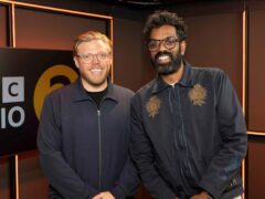 Rob Beckett and Romesh Ranganathan on the morning show on BBC Radio 2 (BBC/PA)