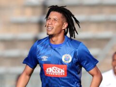 Luke Fleurs in action during a match between Supersport United and Richards Bay at the Lucas Moripe Stadium, Atteridgeville, South Africa, on January 22 2023 (Muzi Ntombela/BackpagePix via AP)