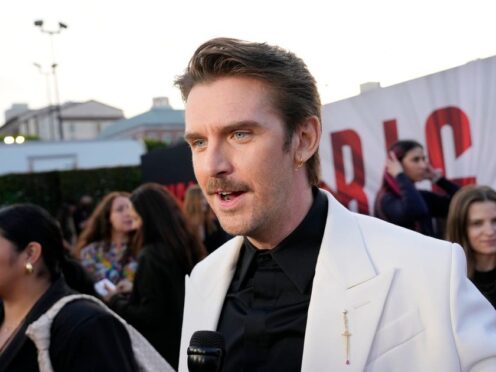 Dan Stevens, a cast member in Abigail, is interviewed at the premiere of the film at the Regency Village Theatre (Chris Pizzello/AP)