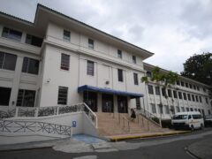 The Supreme Court in Panama City where the trial is being held (AP Photo/Agustin Herrera)