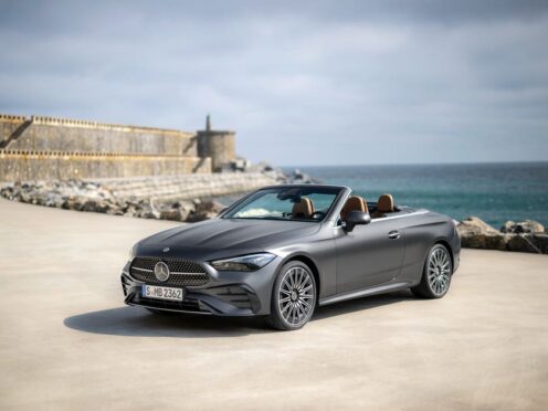The new CLE Cabriolet replaces the old C-Class drop-top and will be available to order this summer. (Credit: Mercedes-Benz Media)