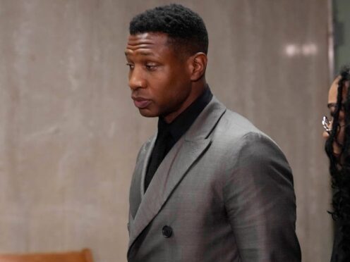 Jonathan Majors is scheduled to be sentenced in New York after he was convicted of assaulting his ex-girlfriend (Seth Wenig/AP)
