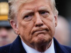 Former president Donald Trump has had the gag order in his April 15 hush money case expanded to include the family of the judge and the DA (AP Photo/Frank Franklin II)