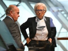 Bank president Christine Lagarde did suggest a rate cut was now on the table (Arne Dedert/dpa via AP)