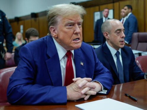 Former president Donald Trump was held in contempt and fined (Eduardo Munoz/Pool Photo via AP)