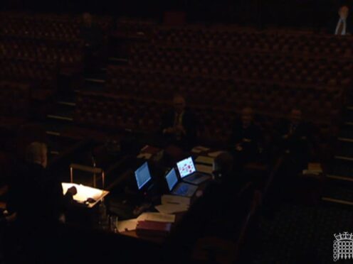 The lights went out in the House of Lords (House of Lords/UK Parliament/PA)